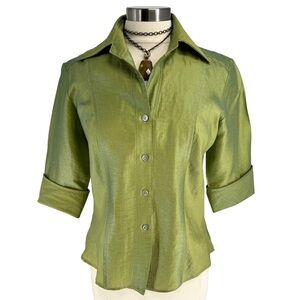 FARINAZ Italian Linen Blend Blouse 10